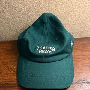 Green 'Morning Person' Adjustable Baseball Hat